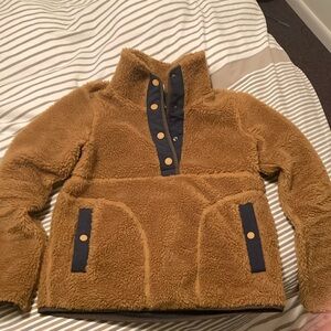 LL Bean womens sherpa fleece pullover